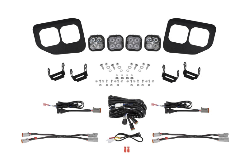 Ford F-350 Super Duty Fog Pocket Kit - Diode Dynamics - SS3 Dual-Color - White and Yellow - `20-`22